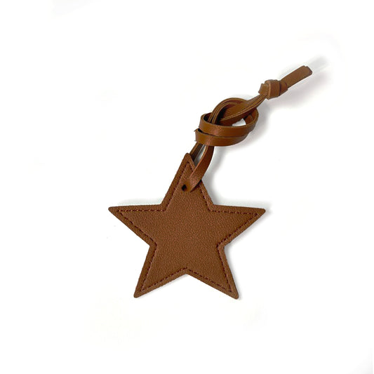 Star Bag Charm - Brown