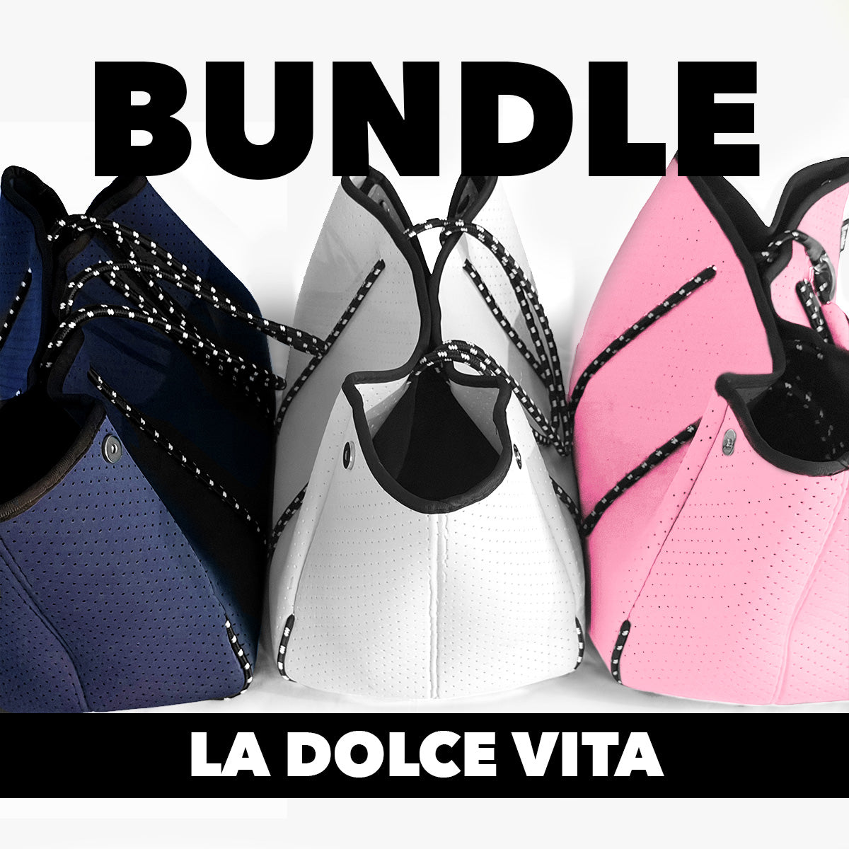 Bundle 3 - Navy Blue, pink, white